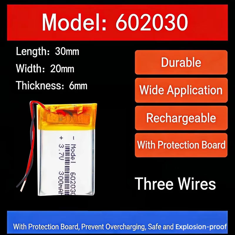 Watch Smartwatch - Baterai Lithium 3.7V 300mAh 602030 Baterai