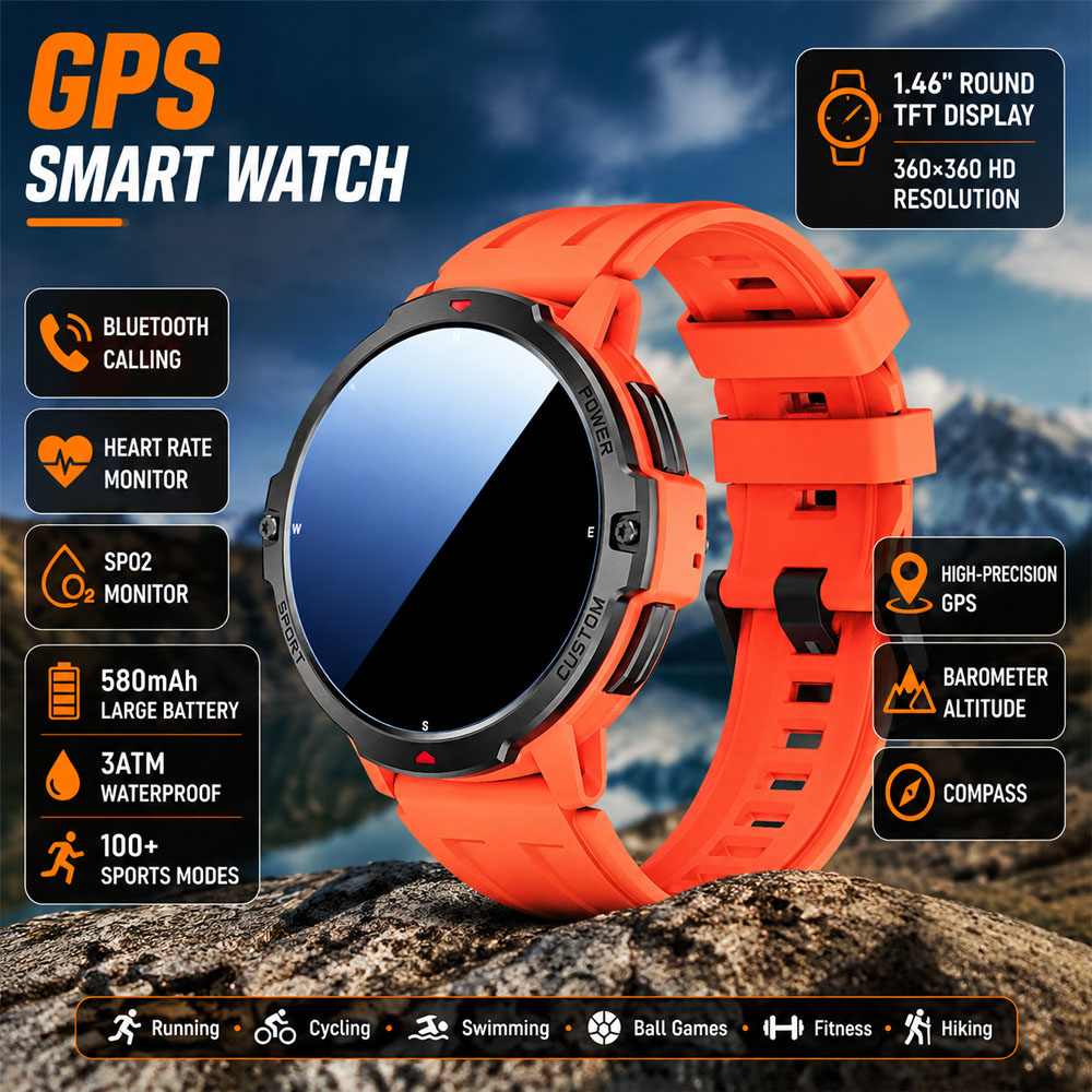 Smartwatch Timex Watches For Women - Jam Tangan Pintar GPS Militer Giroskop