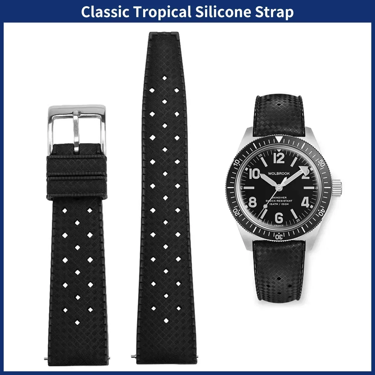 Watches Rolex Smartwatch - FKM tali jam tangan pintar 20mm
