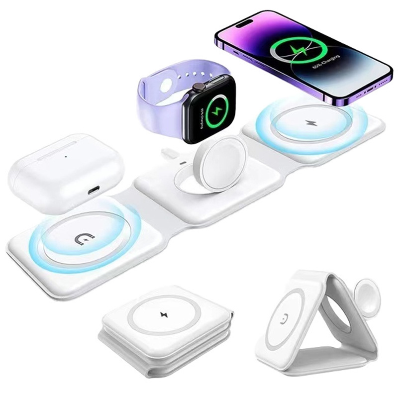 Smartwatch Phone Watches - Pengisi Daya Nirkabel Lipat Magnetik 3-in-1,