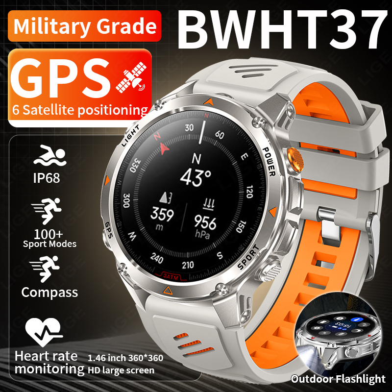 Smartwatch Sports Watches For Men - LIGE Jam Tangan Pintar GPS Tangguh