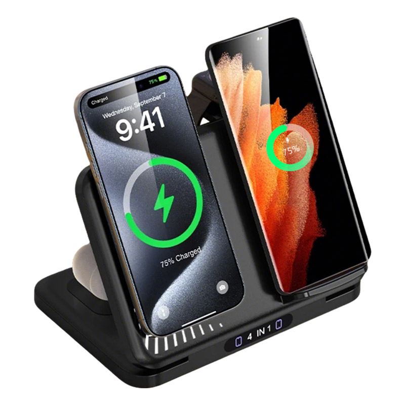 Smartwatch Phone Watches - Stasiun Pengisi Daya Nirkabel Dual Phone