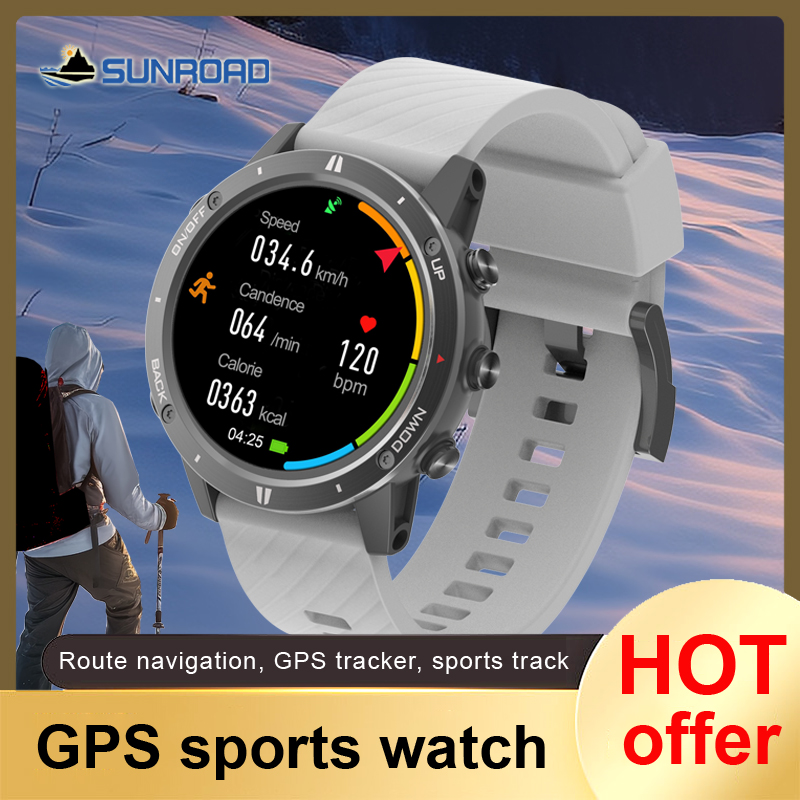 Smartwatch Running Watches For Men - Sunroad olahraga GPS pria, jam tangan