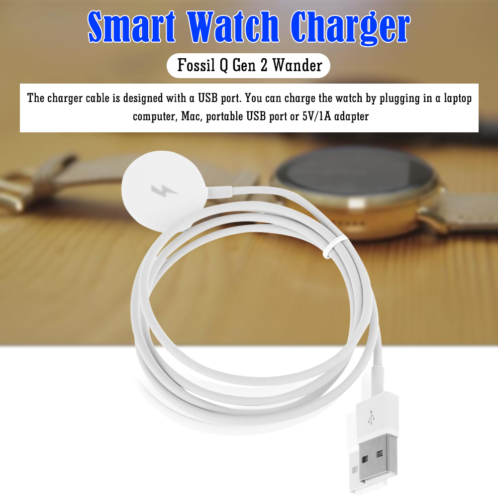 Fossil Watches Smartwatch Gen 3 - Kabel Pengisi Daya Jam Tangan Kabel