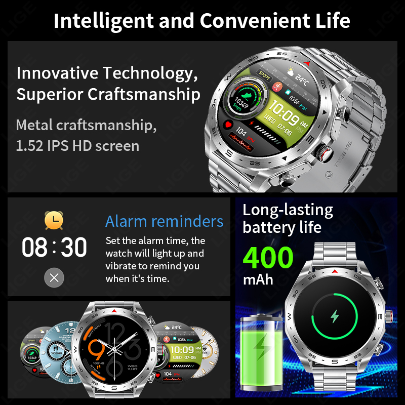 LIGE TWS Earbuds Headset Bluet - Smartwatch Noise Watches ulasan dan harga