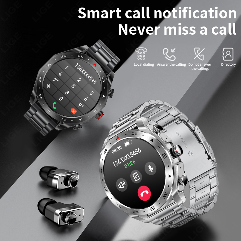 LIGE TWS Earbuds Headset Bluet - Smartwatch Noise Watches ulasan dan harga