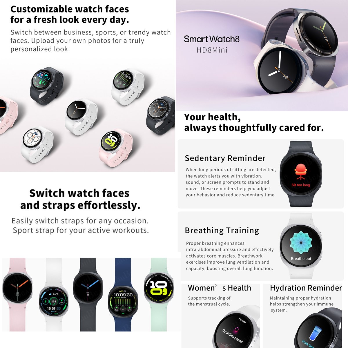 Jam Tangan Baru 2026 8 Mini GP - Smartwatch Watches For Women With Gps ulasan dan harga
