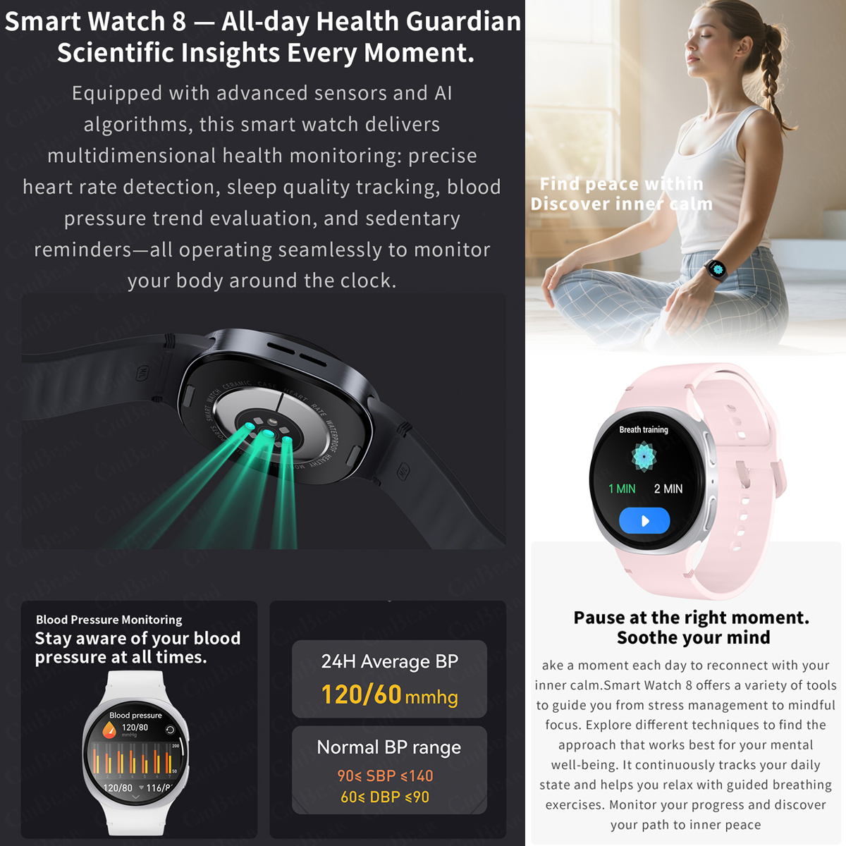 Jam Tangan Baru 2026 8 Mini GP - Smartwatch Watches For Women With Gps ulasan dan harga