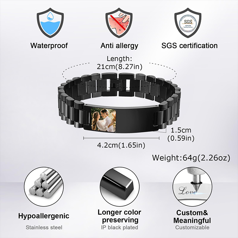 Gambar Kustom Teks Gelang Jam  - Smartwatch Sports Watches For Men ulasan dan harga