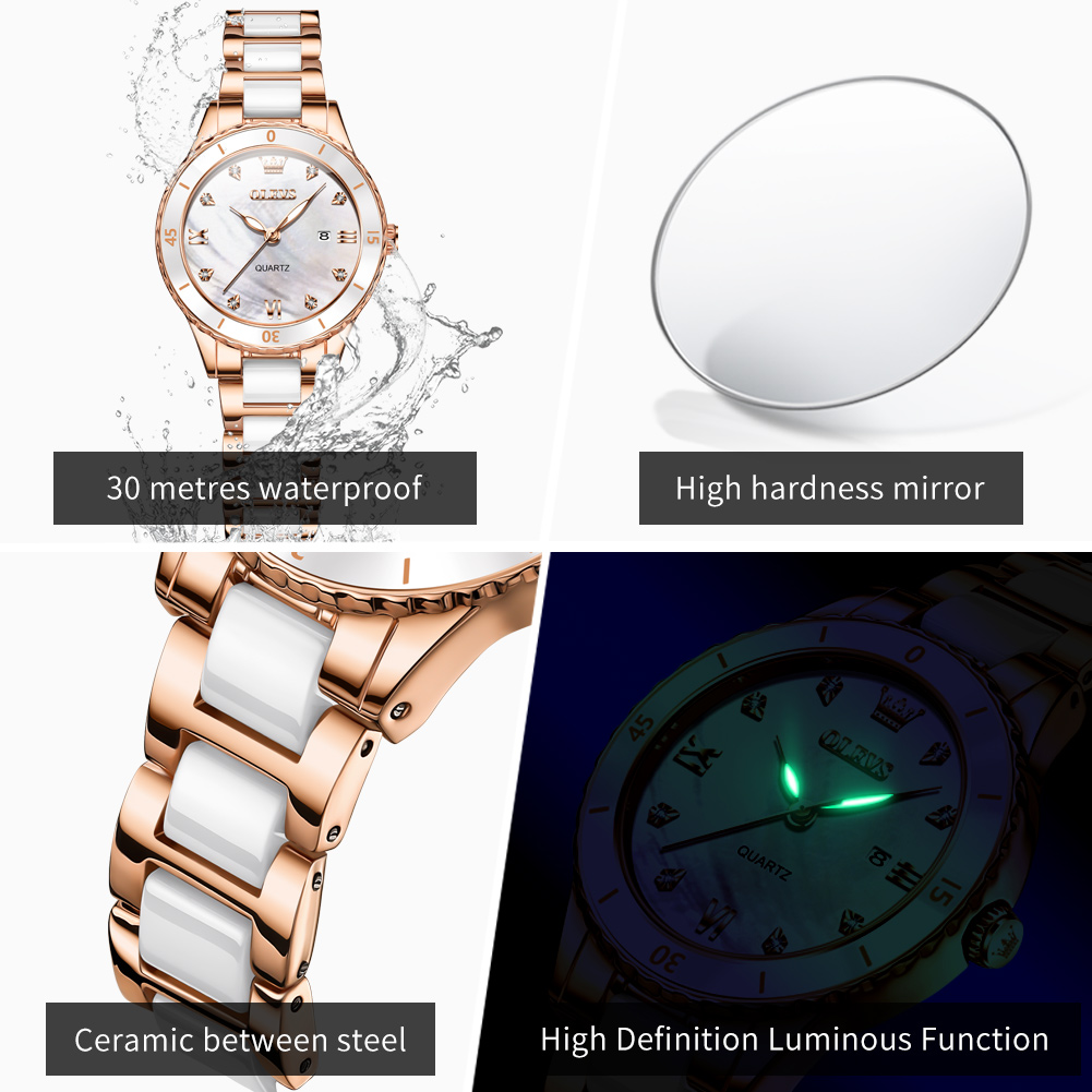 OLEVS 9985 Jam Tangan Kuarsa u - Luxury Ceramic Watch ulasan dan harga