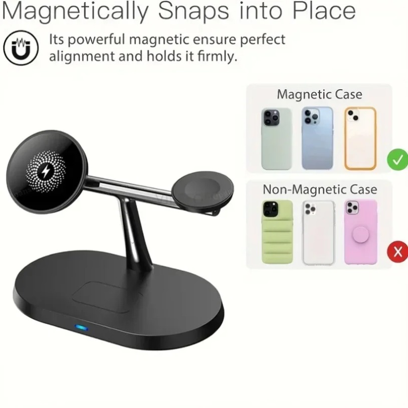 Pengisi Daya Nirkabel Magnetik - Smartwatch Phone Watches ulasan dan harga