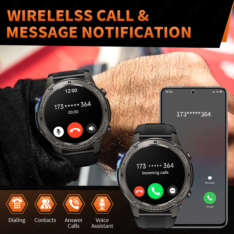Jam Tangan Pintar GPS Kelas Mi - Smartwatch Sports Watches For Men ulasan dan harga
