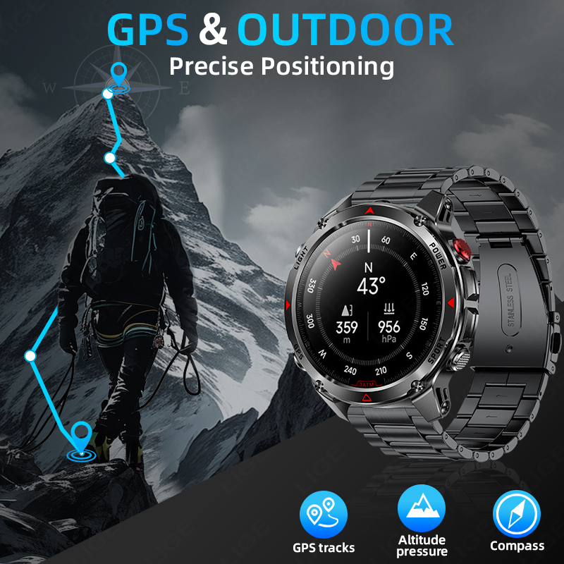 Jam Tangan Pintar Olahraga GPS - Smartwatch Running Watches For Men ulasan dan harga