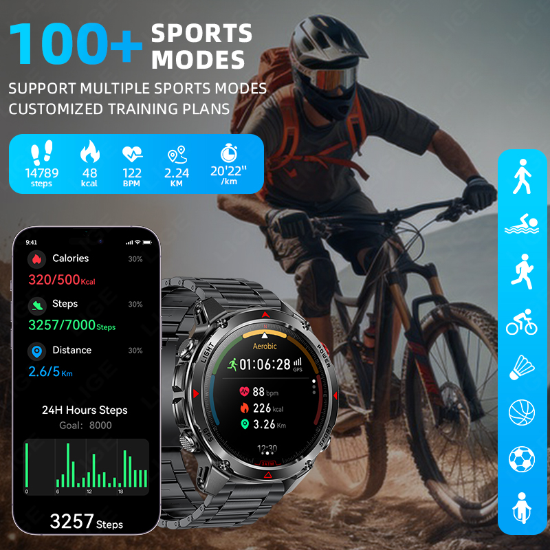 Jam Tangan Pintar Olahraga GPS - Smartwatch Running Watches For Men ulasan dan harga