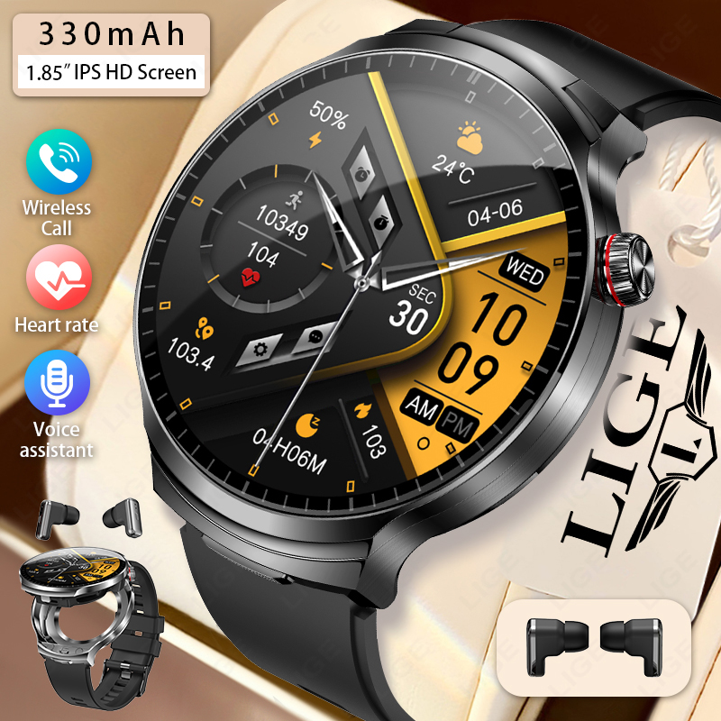 LIGE 2026 TWS 2 in 1 Headset S - Smartwatch Noise Watches ulasan dan harga