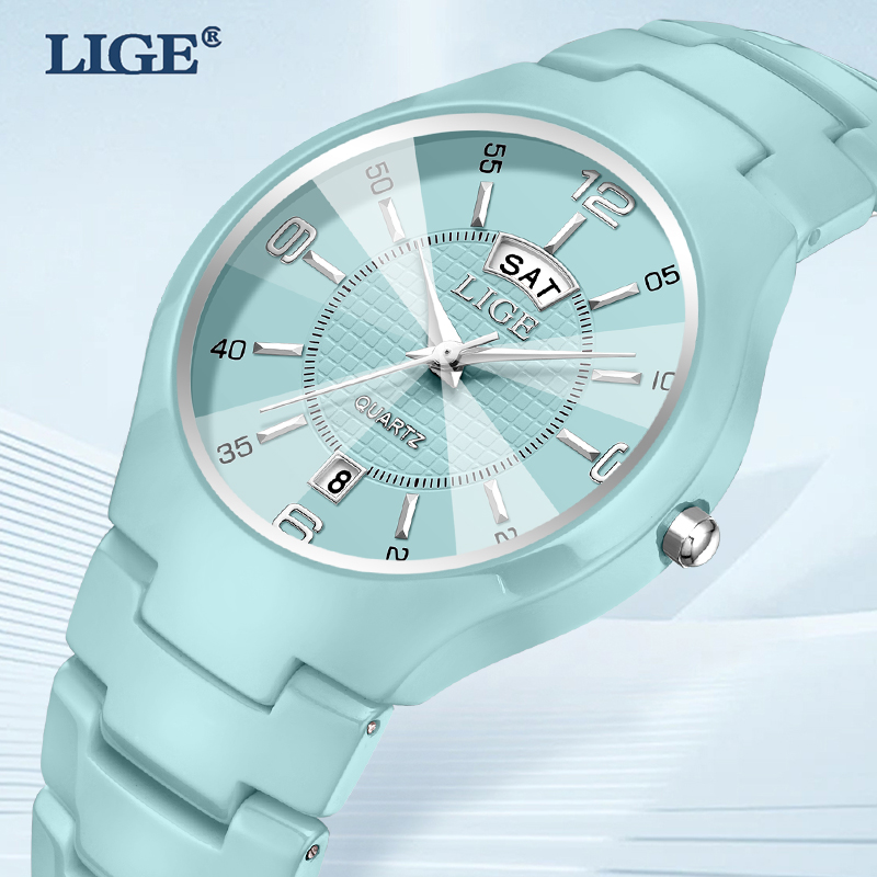 Jam Tangan Wanita Elegan LIGE, - Luxury Ceramic Watch ulasan dan harga