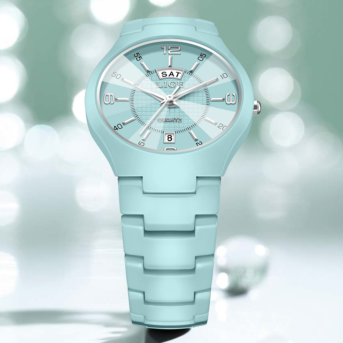 Jam Tangan Wanita Elegan LIGE, - Luxury Ceramic Watch ulasan dan harga