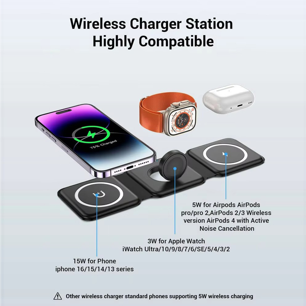 Pengisi Daya Nirkabel Lipat Ma - Smartwatch Phone Watches ulasan dan harga
