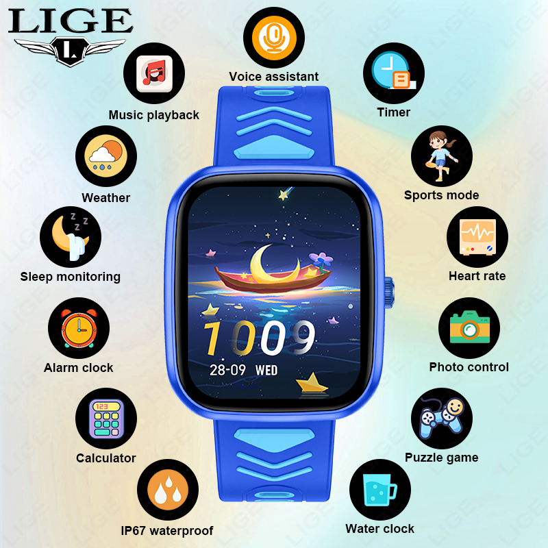 Jam Tangan Pintar Anak LIGE, T - Smartwatch Watches Birthday Gift For Boys ulasan dan harga