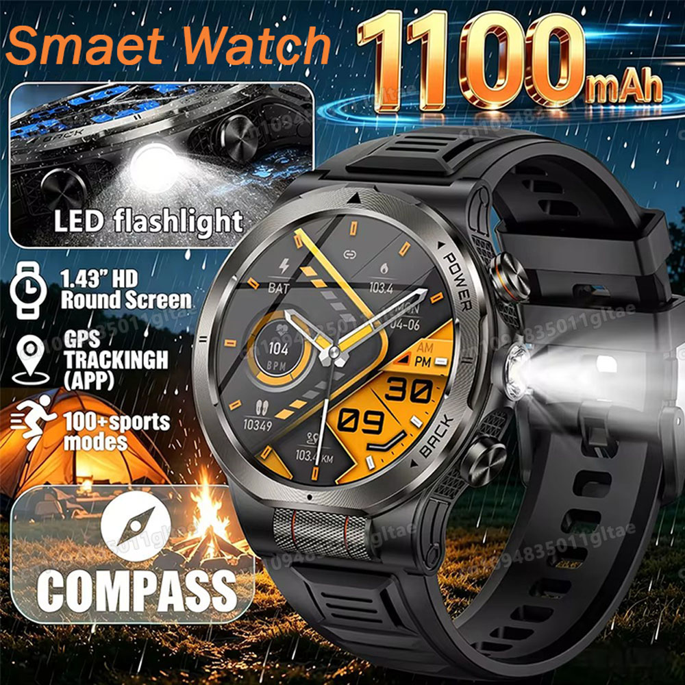 Jam Tangan Pintar Baterai 1100 - Smartwatch Running Watches For Men ulasan dan harga