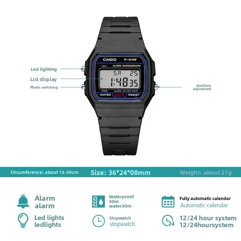 Casio F-91W-1 Jam Tangan Perse - Watch Display Pillow ulasan dan harga