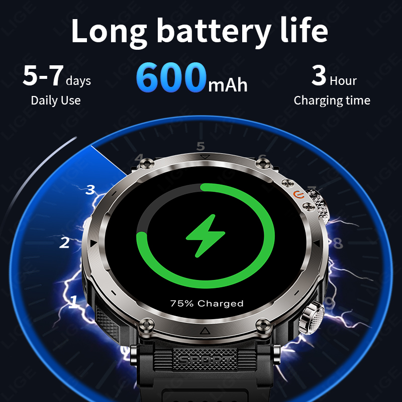 Jam Tangan Pintar Militer Luar - Watch Smartwatch ulasan dan harga