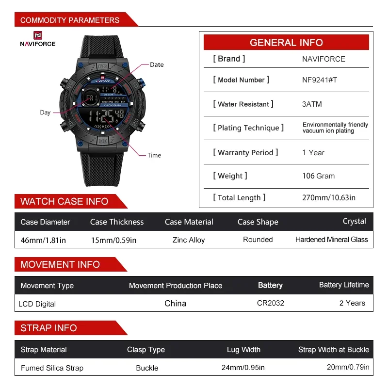 NAVIFORCE Jam Tangan Olahraga  - Watch Display Pillow ulasan dan harga