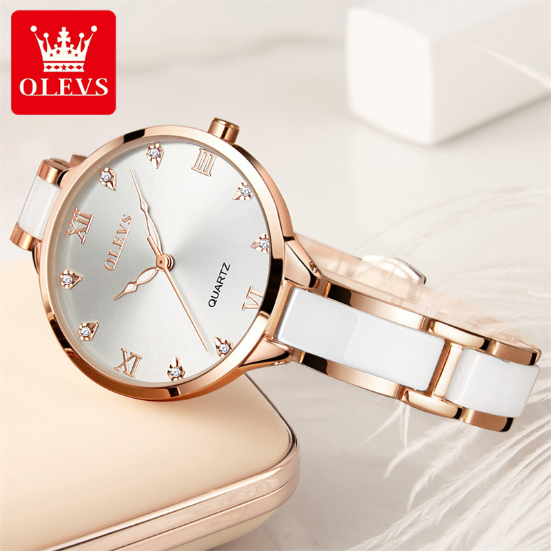OLEVS Jam Tangan Kuarsa Wanita - Luxury Ceramic Watch ulasan dan harga