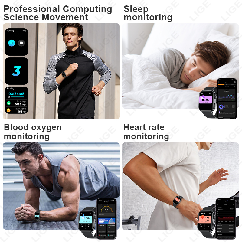 LIGE Jam Tangan Pintar Merek A - Smartwatch Watches For Women Brands ulasan dan harga