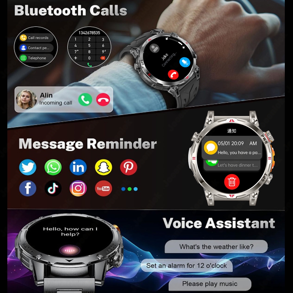 Jam Tangan Pintar Olahraga GPS - Smartwatch Running Watches For Men ulasan dan harga