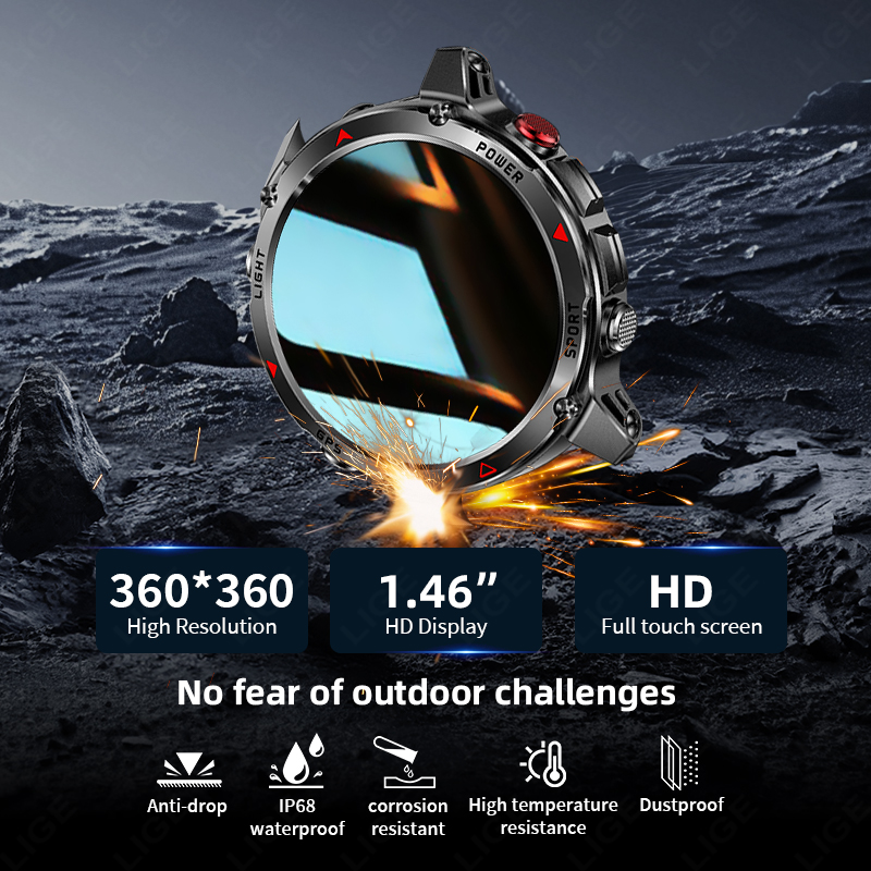 LIGE Jam Tangan Pintar Olahrag - Smartwatch Running Watches For Men ulasan dan harga