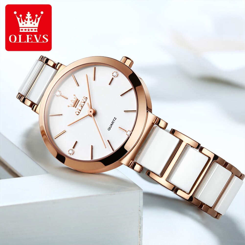 OLEVS jam tangan kuarsa untuk  - Luxury Ceramic Watch ulasan dan harga