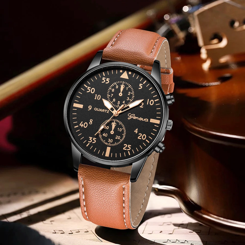 AAA3Pcs Geneva Set Jam Tangan  - Smartwatch Watches Gift For Men ulasan dan harga