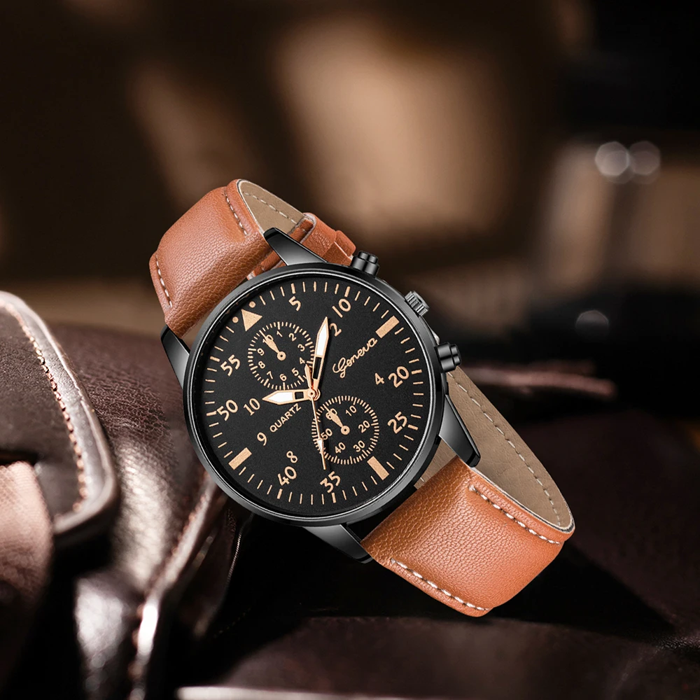 AAA3Pcs Geneva Set Jam Tangan  - Smartwatch Watches Gift For Men ulasan dan harga